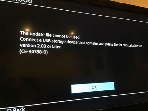 ce 34788-0|PS4 Update File Error (CE